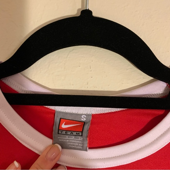 Nike red and white dri fit soccer jersey vogelsinger soccer academy small - Picture 3 of 6